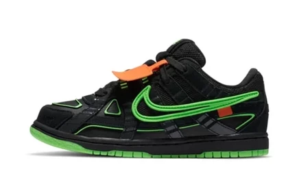 Кроссовки для девочек Nike Dunk Off-White PS, зеленые