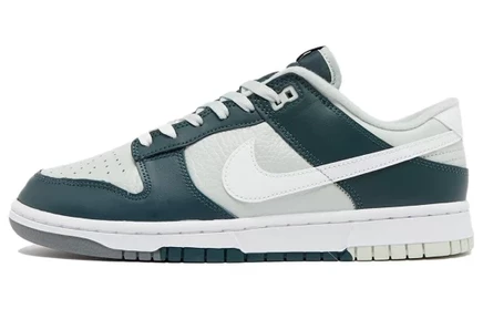 Мужские кроссовки Nike Dunk Low Retro, бело-зеленые