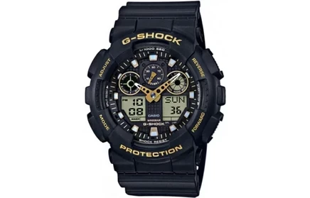 Мужские часы Casio Dual Display GA-100GBX-1A9, черные