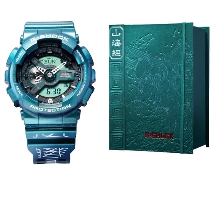 Мужские часы Casio, зеленые, 55 мм