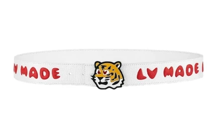 Мужской ремень Louis Vuitton X Nigo, 40 мм, белый