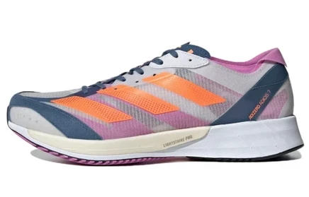 Мужские кроссовки Adidas Adizero 7, серо-оранжевые
