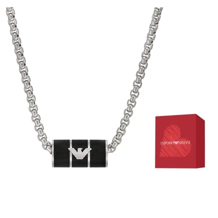 Мужское колье Emporio Armani, сталь, серебристое