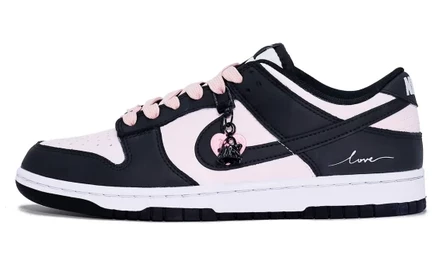 Женские кроссовки Nike Dunk, розово-черные
