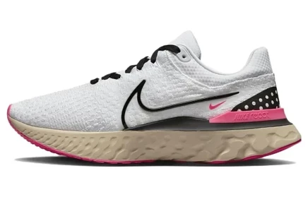 Мужские кроссовки Nike React Infinity 3, бело-розовые