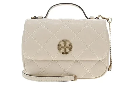 Женская сумка Tory Burch TB-Willa из кожи козы, белая