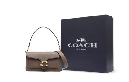 Женская сумка Coach Tabby из кожи, темно-коричневая