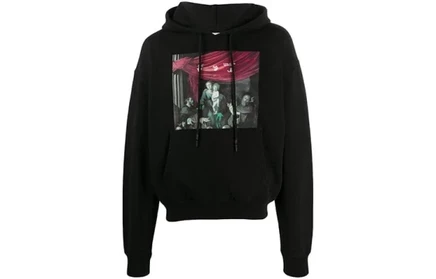 Мужской свитшот Off-White свободного кроя, черный