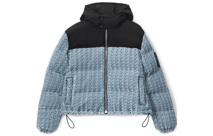 Женский пуховик Alexander Wang Logo Jacquard, синий
