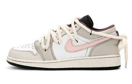 Детские кроссовки Jordan Air Jordan 1 Low, серо-розовые