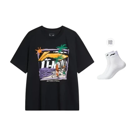 Мужская футболка Li-Ning Sports Life, черная