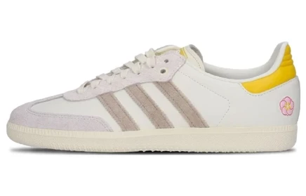 Кроссовки adidas Kasina X Samba, бело-бежево-желтые