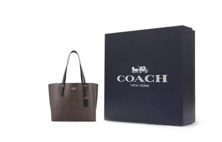 Женская сумка Coach Mollie, кожаная, темно-коричневая