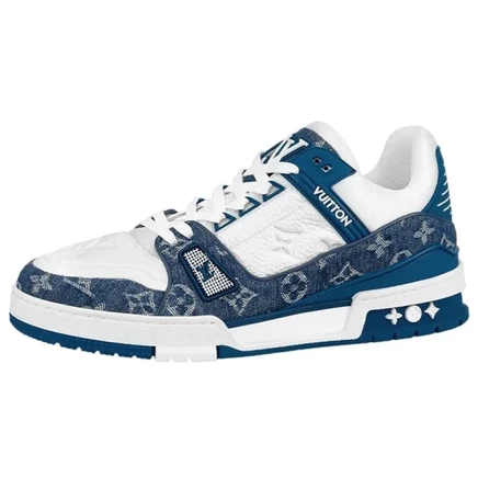 Унисекс-кроссовки Louis Vuitton Trainer, сине-белые