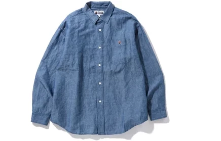 Мужская рубашка A Bathing Ape, синяя
