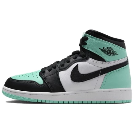 Кеды для девочек Jordan Air Jordan 1 High, зелено-черные
