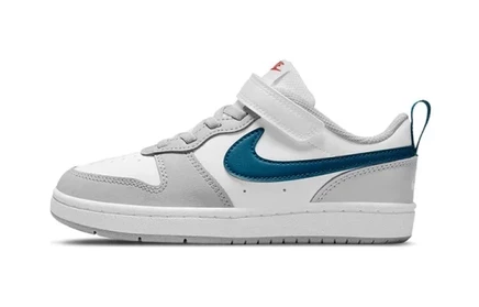 Детские кеды Nike Court Borough Low 2, бело-сине-серые