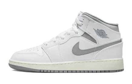 Кроссовки для девочек Jordan Air Jordan 1 Mid, серо-белые