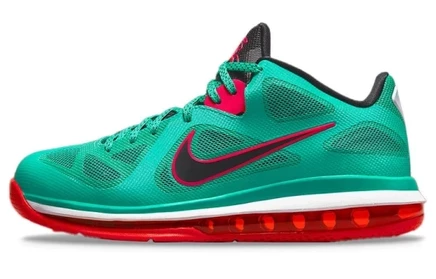 Мужские кроссовки Nike LeBron 9 Low, красно-зеленые