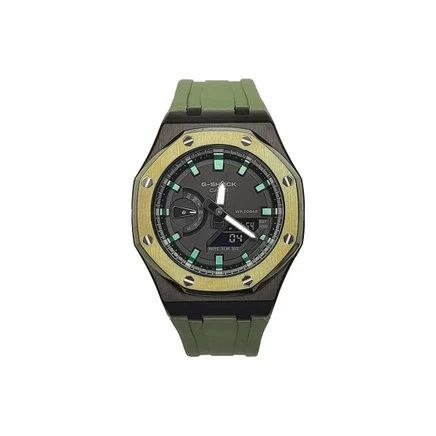 Мужские часы Casio Dual Display, зеленые
