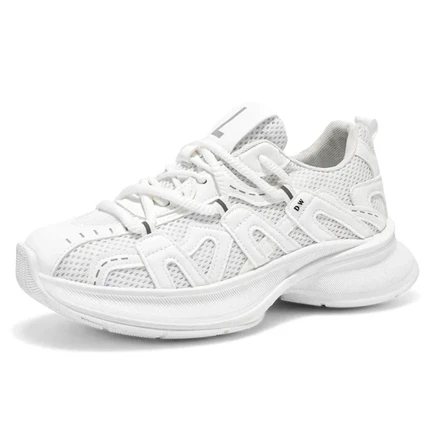 D&W PU Polyurethane Slip Resistant Anti Kick Cushioning Abrasion Resistant Breathable Balance белый