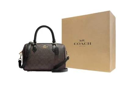 Женская сумка Coach Rowan через плечо, бежевая