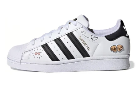 Детские кеды adidas Superstar J, бело-черно-синие