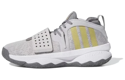 Баскетбольные кроссовки Adidas Dame 8, серо-золотые