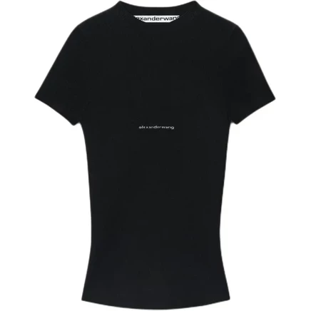 Женский топ Alexander Wang в рубчик, черный