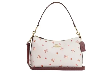 Женская кожаная сумка Coach Clara, белая