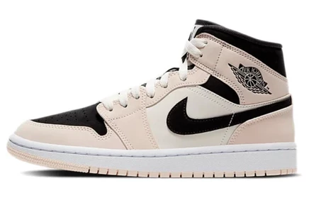 Женские кроссовки Jordan 1 Mid, светло-оранжевые