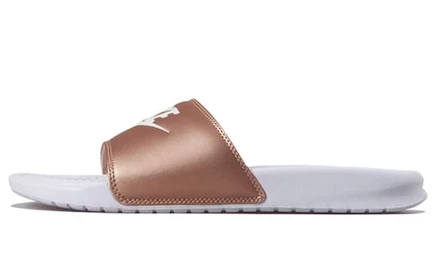 Женские шлепанцы Nike Benassi JDI, красно-бронзовые