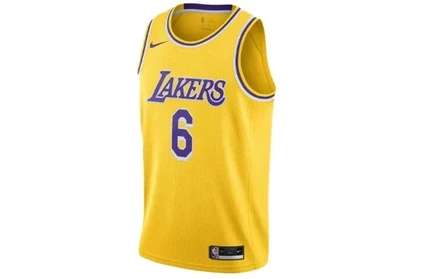 Мужская майка Nike LeBron James Lakers Icon Edition, желтая