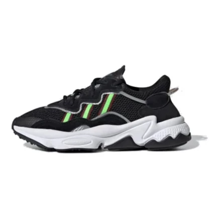 Детские кроссовки Adidas Ozweego, черно-зеленые