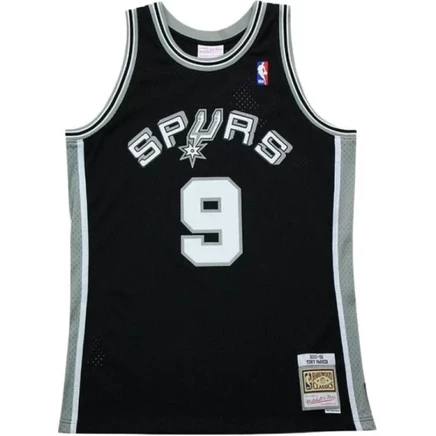 Mitchell & Ness Basketball Jersey Fan Edition 01 02 San Antonio Spurs Parker Size 9 Men's Black черный