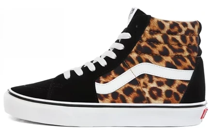 Мужские кеды Vans Sk8-Hi, леопардовые черно-белые