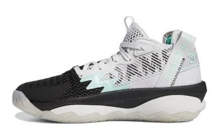 Подростковые кроссовки Adidas D Lillard 8, бело-черные