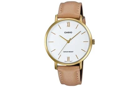 Женские часы Casio LTP-VT01GL-7B, коричневый ремешок