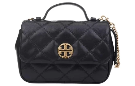 Женская сумка Tory Burch TB-Willa из кожи, черная