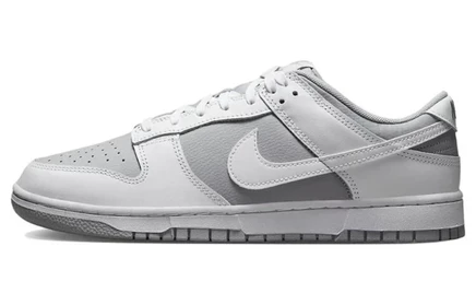 Мужские кроссовки Nike Dunk Low, бело-серые