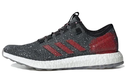 Мужские беговые кроссовки Adidas PureBoost, черно-алые