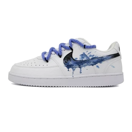Nike Court Vision Blue Melancholic 2.0 Cushioning Abrasion Resistant Breathable Slip Resistant Low top синий