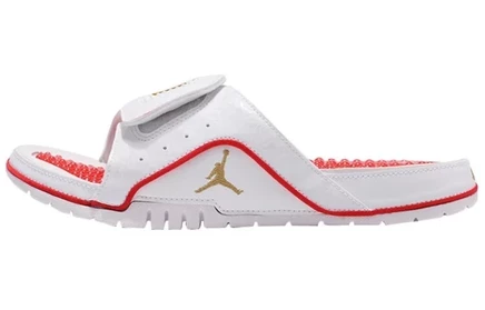 Женские шлепанцы Jordan Hydro 4 Retro, красно-золотые