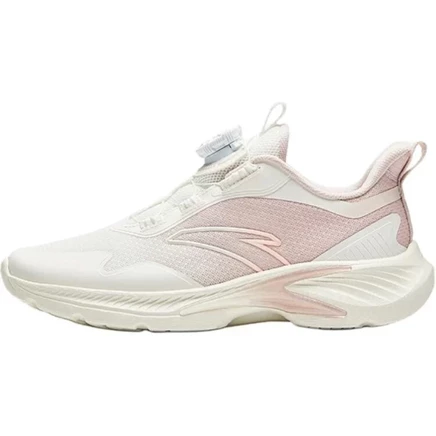 Antakids Mesh Lightweight Cushioning Low top Kids' Running Shoes White Gray Teenagers ivory white/lotus gray