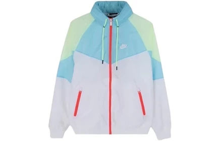 Мужская куртка Nike Retro Sports со стойкой, сине-белая