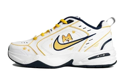 Унисекс кроссовки Nike Air Monarch 4, бело-желтые