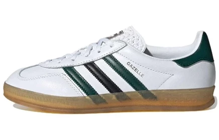 Мужские кроссовки Adidas Gazelle Indoor, бело-зелено-черные