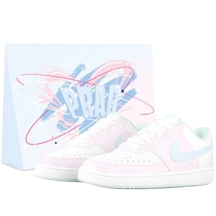 Мужские кеды Nike Court Vision 1 кожаные, розово-синие