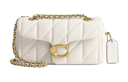 Женская сумка Coach Tabby из овчины, белая