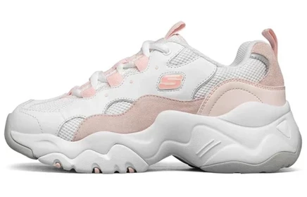 Женские кроссовки Skechers D'LITES 3.0, бело-розовые